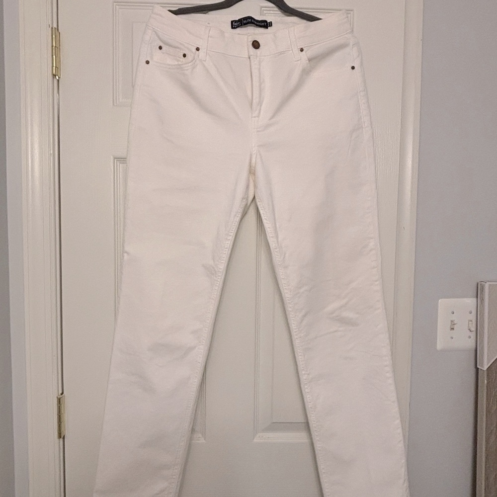 Boden White Straight Leg Jeans Classic Style